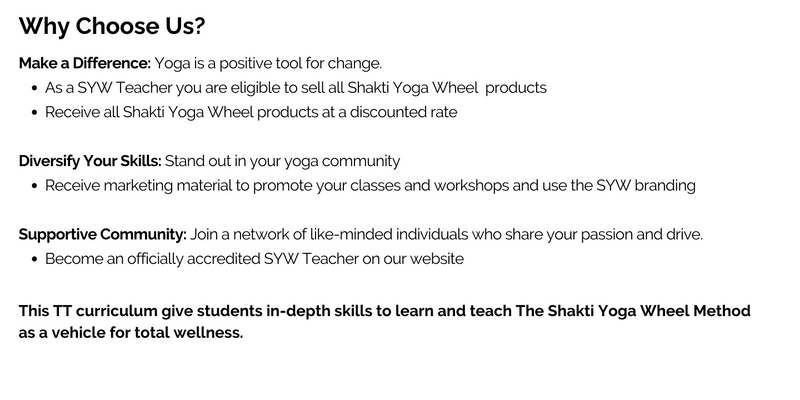 SHAKTI YOGA WHEEL® ONLINE TEACHER TRAINING