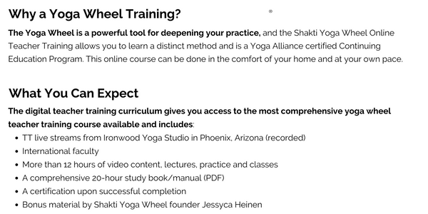 SHAKTI YOGA WHEEL® ONLINE TEACHER TRAINING