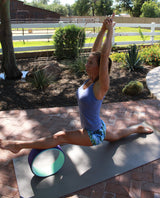 Yoga wheel pose - split