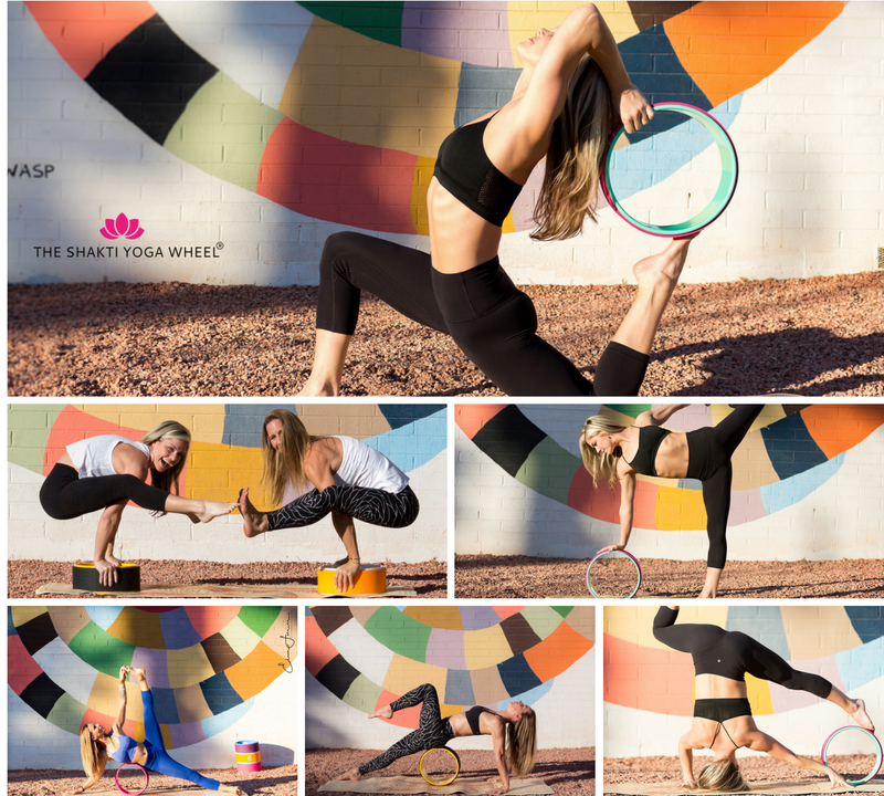 Pink Black Yoga Wheel
